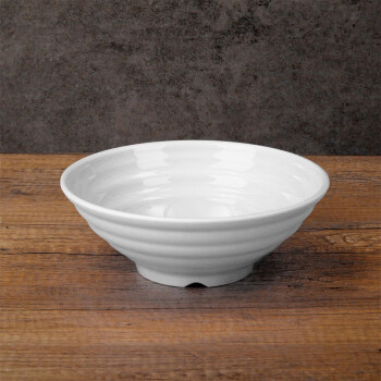 云佧 密胺面碗 白色9英寸 仿瓷塑料汤粉面条碗拉面馄饨商用麻辣烫碗