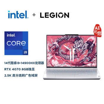 联想（Lenovo）拯救者Y9000P AI元启 16英寸游戏本笔记本电脑定制i9-14900HX 64G 1T RTX4070 冰魄白