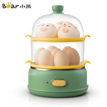 小熊家用煮蛋器 迷你双层蒸蛋器蒸蛋羹架 可煮14个蛋小蒸锅 ZDQ-B14E8