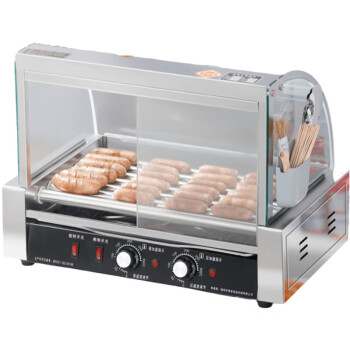 YTYNT  烤肠机商用热狗机小型全自动烤香肠机商用台式烤火腿肠机   7管+滑动门/齿轮款+礼品包