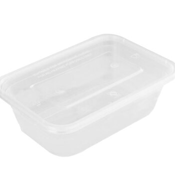 楚戎 一次性饭盒餐盒方形750ml*300套带盖 外卖打包盒便当野餐盒水果透明塑料保鲜盒用品
