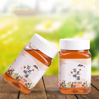 蜂卿堂 农家自产美味土蜂蜜聚蜜源百花蜂蜜 500g/瓶   2瓶起售