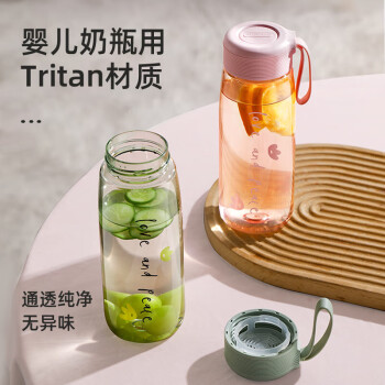 富光塑料杯tritan材质茶杯水杯学生便携创意杯子耐摔夏天简约太空杯