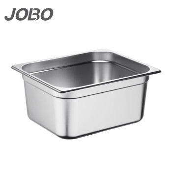 巨博(JOBO) 美式防挤份数盆1/2不锈钢盆份数盒打菜盆150mm自助餐盆不含盖子FSP215G