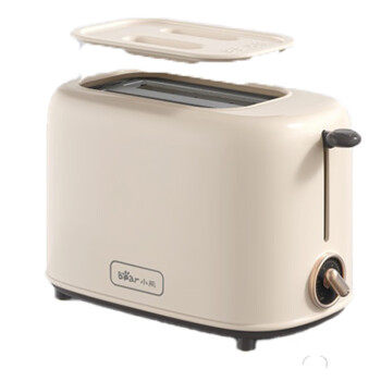 小熊 面包机 多士炉早餐烤吐司机 烤面包片2片家用多功能轻食机 6档烘烤带防尘盖DSL-C02K8