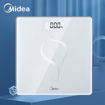 美的(Midea) 电子秤体重秤 家用健康智能体重秤健身减肥运动 白色 MO-CW5
