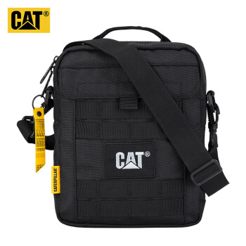 CAT卡特单肩包潮斜挎包时尚11英寸iPad小包战术记者包竖版黑色 84036