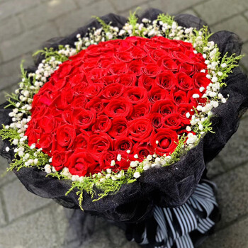 鲜花速递全国同城配送99朵玫瑰真花束送女友女生老婆恋人闺蜜生日