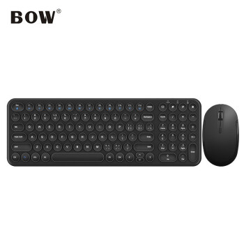 航世（BOW）HW098SD-2 无线键盘鼠标套装 无线键鼠 超薄便携键鼠套装 办公家用键盘鼠标 黑色