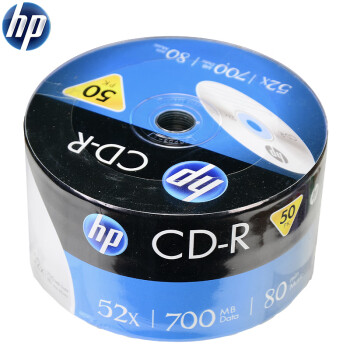 惠普（HP）光盘/刻录光盘 CD-R 空白光盘 52速700MB 50片塑封装
