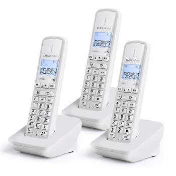 中诺（CHINO-E） 无绳电话机座机 办公家用老人可移动固固话机 W158 一拖二 白色