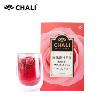 CHALI玫瑰洛神花茶 花草水果茶组合夏日清凉冷泡茶 40g/盒