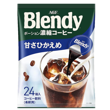 AGFblendy24枚微甜咖啡胶囊浓缩速溶生椰拿铁液体咖啡特浓日本进口