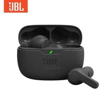 JBL 无线蓝牙耳机WAVE BEAM真无线半入耳式音乐耳机降噪长续航防水防尘高颜值手机通用 暗夜黑