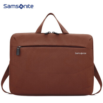 新秀丽电脑包手提包商务背包公文包 samsonite苹果笔记本电脑包13.3或14英寸BP5酒红色