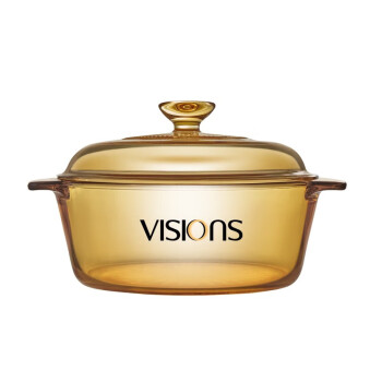 VISIONS透明锅耐热玻璃汤锅琥珀色可视化煮锅炖锅 2L晶典锅VS-2-VF-E/KZ