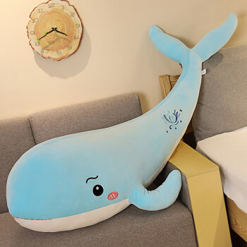 网红款大号鲸鱼毛绒玩具蓝鲸公仔布娃娃女生床上陪睡觉抱枕可爱玩偶