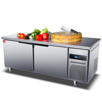 德玛仕（DEMASHI）商用冰柜保鲜工作台操作台冷藏冷冻 1500*600*800mm TDC-15A60WG工程款双温（冷藏+冷冻）