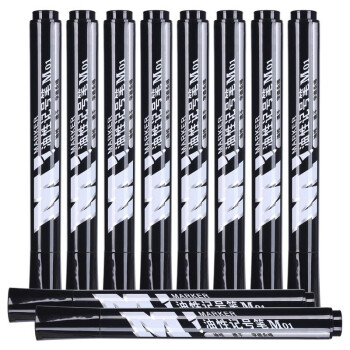 晨光（M&G）APMY2204记号笔油性笔马克笔大头勾线笔物流快递标记笔M01油性记号笔（黑） 1盒，10支装