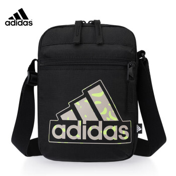 阿迪达斯 （adidas）斜挎包男单肩包休闲运动包潮流小背包简约挎包通勤包手机包 黑色