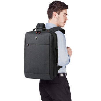 维多利亚旅行者商务背包防泼水防震多功能差旅电脑双肩包黑色 15.6英寸