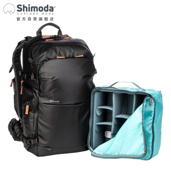 Shimoda摄影包 专业户外旅行相机包双肩 翼铂exploreE30v2黑色中号微单内胆套装520-156