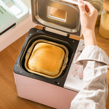 柏翠 烤面包机全自动家用小型早餐三明治馒头机和揉面机多士炉烘焙多功能 PE6600 粉红色
