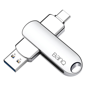 banq 64GB Type-C USB3.2 Gen1手机U盘 C91高速手机电脑两用双接口安卓苹果iPad笔记本大容量闪存盘