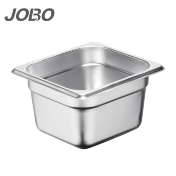 巨博(JOBO) 不锈钢份数盆1/6份数盒 奶茶冰淇淋甜品分餐盒100mm不含盖子FSP610G