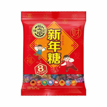 徐福记新年糖342g袋装缤纷什锦糖果混合水果口味结婚喜糖年货送礼 1袋