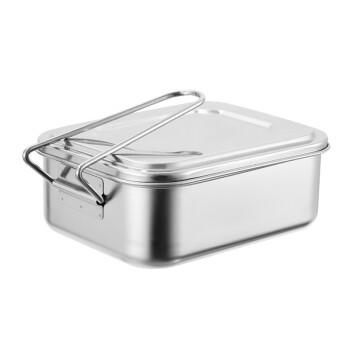 BAILOCK304不锈钢方型饭盒保鲜盒单层双层饭盒950ml