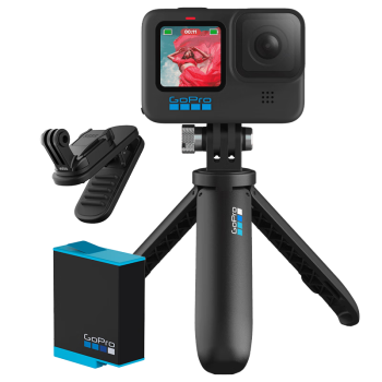GoPro HERO10 Black Holiday Bundle套装 运动相机 户外摩托骑行 水下防水记录防抖 Vlog运动摄像机