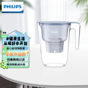 飞利浦（PHILIPS）净水壶家用厨房过滤水壶滤水杯自来水净水器AWP2811BLT