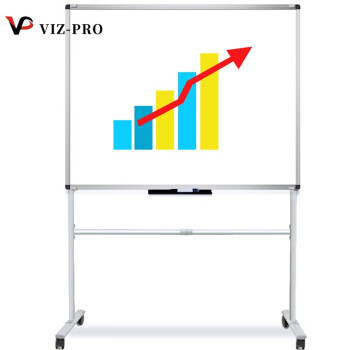 VIZ-PRO(威瀑) 移动白板150*120cm 教学黑板磁性支架式会议室办公开会大白班看板