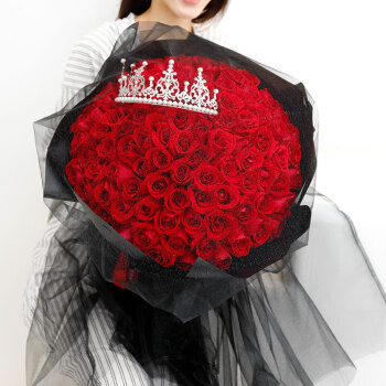 爱花居鲜花速递99朵红玫瑰求婚表白生日礼物送女朋友全国同城配送|H88