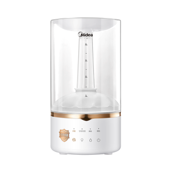 美的（Midea）加湿器卧室家用办公室桌面 迷你低噪空气加湿 热雾加热除菌净化香薰 4L大容量孕妇婴儿3Q40