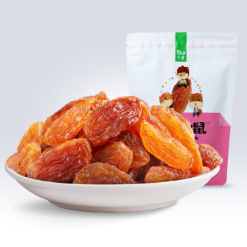 三只松鼠 玫瑰红葡萄干120g/袋 休闲食品特产果干新疆吐鲁番 8袋起售