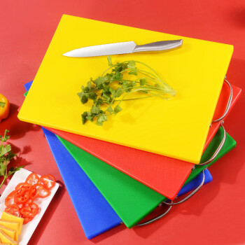 丹诗致远 彩色长方形PE塑料加厚切菜砧板擀面板案板 黄色50*35*2cm