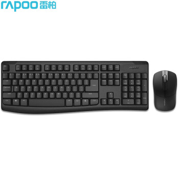 雷柏（Rapoo） X1800Pro 无线键鼠套装 办公键盘鼠标套装 防泼溅 电脑笔记本键盘 黑色