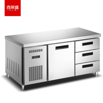 喜莱盛抽屉式风冷保鲜工作台商用冷柜 企业厨房冰箱不锈钢平冷操作台冷藏保鲜冰柜1.5米单门3抽屉