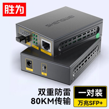 胜为（shengwei）万兆光纤收发器 SFP+光电转换器 电信级不含光模块 一对 FC-212AB+ 