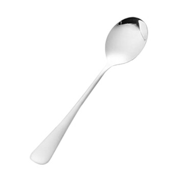 益美得GZA050 304不锈钢汤勺商用调羹汤匙饭勺餐厅长柄勺子16.8cm圆勺