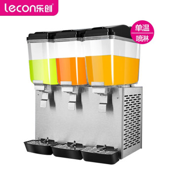 乐创（lecon）料机商用 全自动果汁机三缸单温喷淋速溶饮料机 多功能自助热饮冷饮机DN-325