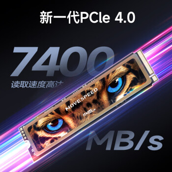 移速（MOVE SPEED）4TB SSD固态硬盘M.2接口(NVMe协议 PCIe4.0*4)猎豹系列 独立缓存 游戏高速 PS5拓展