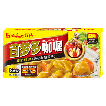 好侍（House）百梦多咖喱 200g/盒 咖喱块 原味 日式风味 块状咖喱 调味料