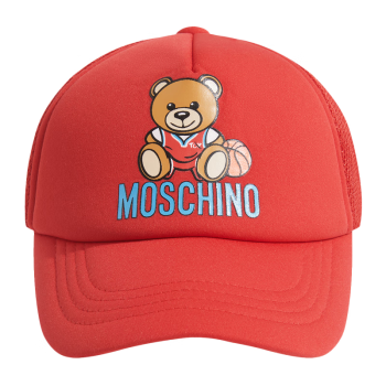 莫斯奇诺（moschino）儿童小熊印花鸭舌帽 HUX01M LDA37 1 红色 56