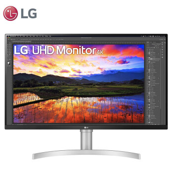 LG 31.5英寸 4K UHD HDR IPS屏 广色域 FreeSync 内置音箱 升降底座 游戏 超高清显示器 32UN650 -W