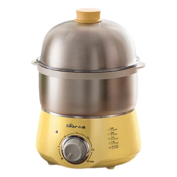 小熊（Bear）煮蛋器ZDQ-A14X2 家用双层不锈钢蒸蛋器可定时高温断电保护电蒸锅 ZDQ-A14X2