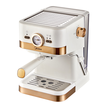 美的（Midea）美的复古意式半自动咖啡机净甜小型迷你家用浓缩萃取咖啡机20Bar可打奶泡1.5升一体机 MA-KFE04