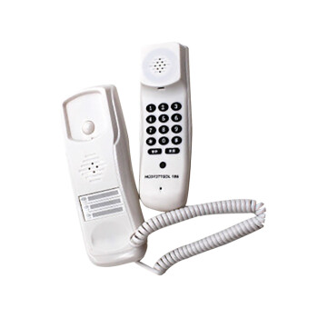 FUQIAO 通用挂壁电话机创意时尚家用酒店办公挂墙挂式壁挂式电信座机 186白色